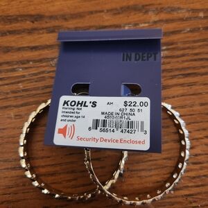 Jennifer Lopez Gold and Silver Hoop Earrings